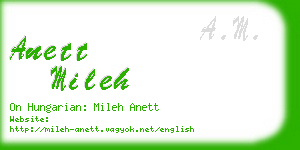 anett mileh business card